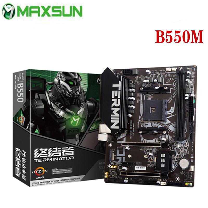 MAXSUN Terminator B550M AMD Gaming Motherboard USB3.1 M.2 Nvme Sata3 Supports R5 3600 CPU
