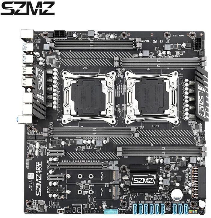 SZMZ X99 Dual CPU Motherboards Socket LGA 2011-3 motherboard support E5 2678V3,2680V3,2620V3,2650V3