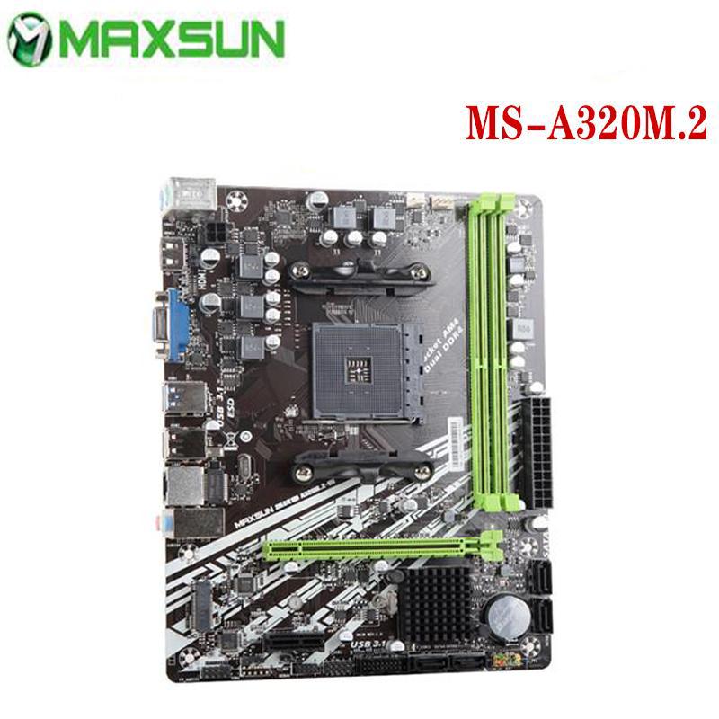 MAXSUN Challenger A320M.2-VH AMD Gaming Motherboard M.2 Sata3 Supports Ryzen 1000-5000 CPU AM4 socket 3600 4650 5600G 5600X