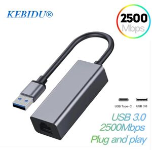 YJMP Electronic 2500Mbps Wired Network Card RTL8156 2.5Gbps Type C USB To RJ45 Converter Gigabit Ethernet Lan Adapter For Mac IOS PC Laptop