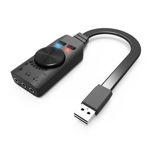 TOMTOP JMS GS3 USB 2.0 External Sound Card Virtual 7.1 Channel Sound Card Adapter Plug and Play with Headphone