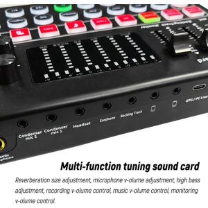 TOMTOP JMS M9 Audio Interface Sound Card Live Voice Mixer External USB Sound Card Multiple Effects Sound Card