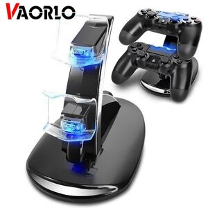 VAORLO USB Dual Controller Charger For Sony PS4 Gamepad Fast Charging Dock For Playstation 4 Double Joystick Charging For Juegos De PS4