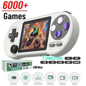 DizoeyoDizoey SF2000 Portable Video Game Console 3 inch IPS Screen Handheld Game Console Built-in 6000+ Games Retro TV Game Player AV Output