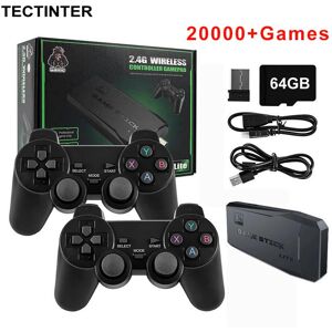 TECTINTER 4K Game Stick Video Game Console Built-in 20000+ Games For PS1/FC/GBA Wireless Controller Gamepad Retro Handheld Game Player