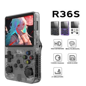 ZEKS R36S Retro Handheld Video Game Console Linux System 3.5-inch IPS Screen Portable Handheld Video Player 64GB 15000 Games