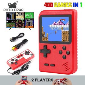 DATA FROG 8 Bit Retro Video Game Console Built-in 400 Classic Games 3.0 Inch Dual Player Mini Handheld Video Game Console AV Out