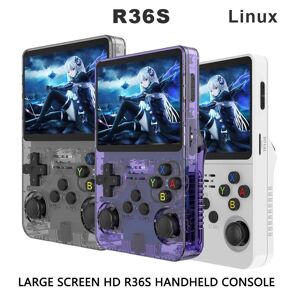 Electronic happiness 2023 New R36S Retro Handheld Video Game Console Linux System 3.5 Inch IPS Screen Mini Video Player 128GB Classic Gaming Emulator