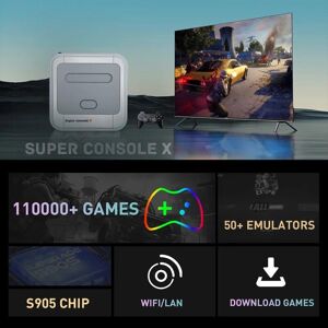 Electronic happiness Super Console X Home Video Game Console Set-Top Box Game Plug And Play High-Definition Built-In 50 Emulators With 90000+Games
