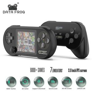 Data Frog SF2000 High Quality Handheld Game Console Built-In 6000 Games Mini Portable Game Players Retro Video Game for GBA/SNES