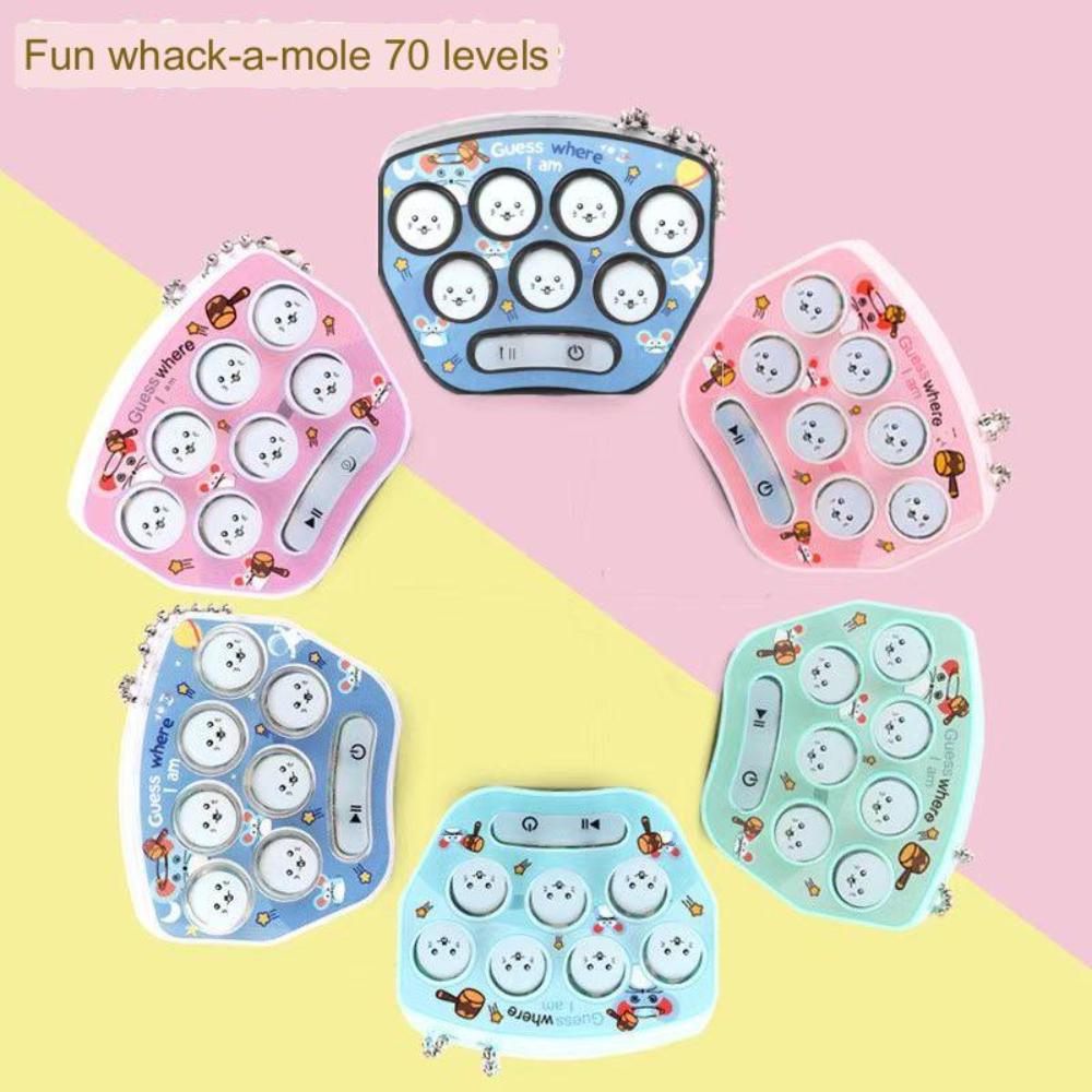 DZLpet Housekeeper Cute Mini Handheld Whack-A-Mole Toy Cute Puzzle Keychain Decompression Toy Gift Small Game Console