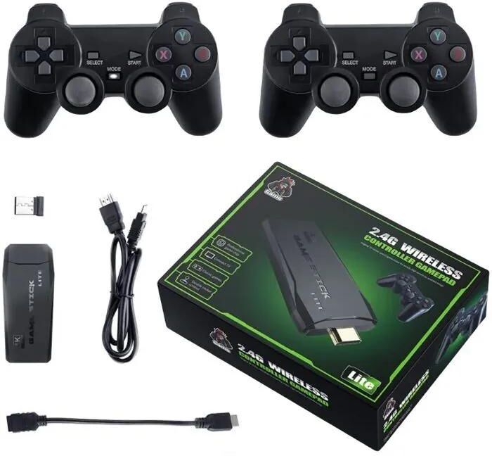 Global Express Game console, console Game Stick Lite 64Gb, 10,000 games, 4K, 2.4 GHz.