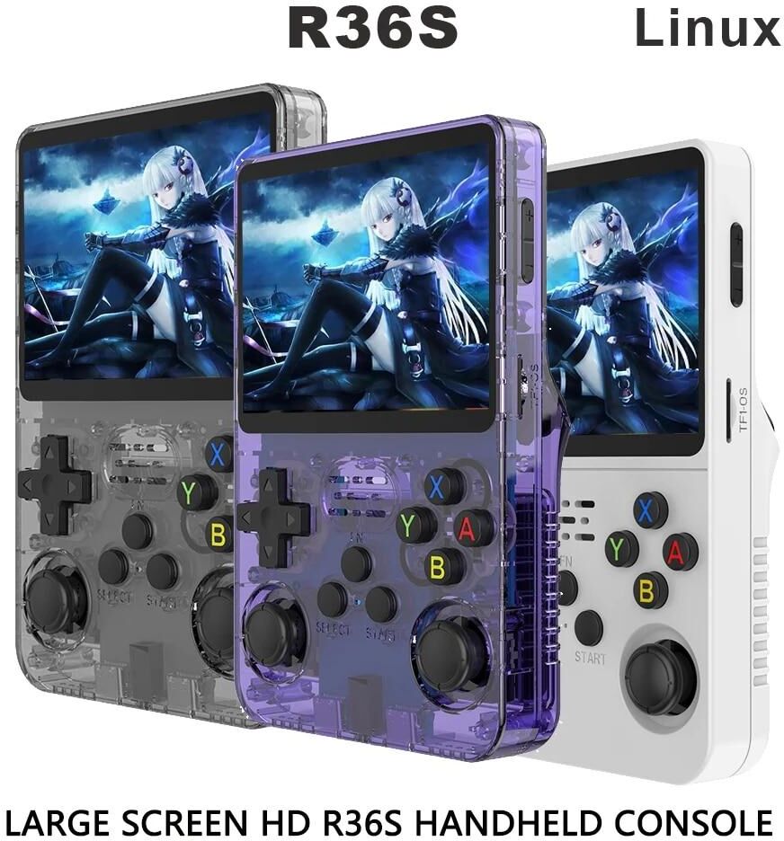 Electronic happiness 2023 New R36S Retro Handheld Video Game Console Linux System 3.5 Inch IPS Screen Mini Video Player 128GB Classic Gaming Emulator