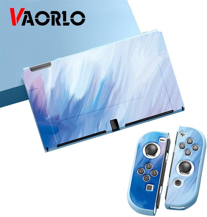 VAORLO For Nintendo Switch OLED Accessories Protective Shell NS Game Host Console TPU All-inclusive Soft Cover Protection Case Pouch