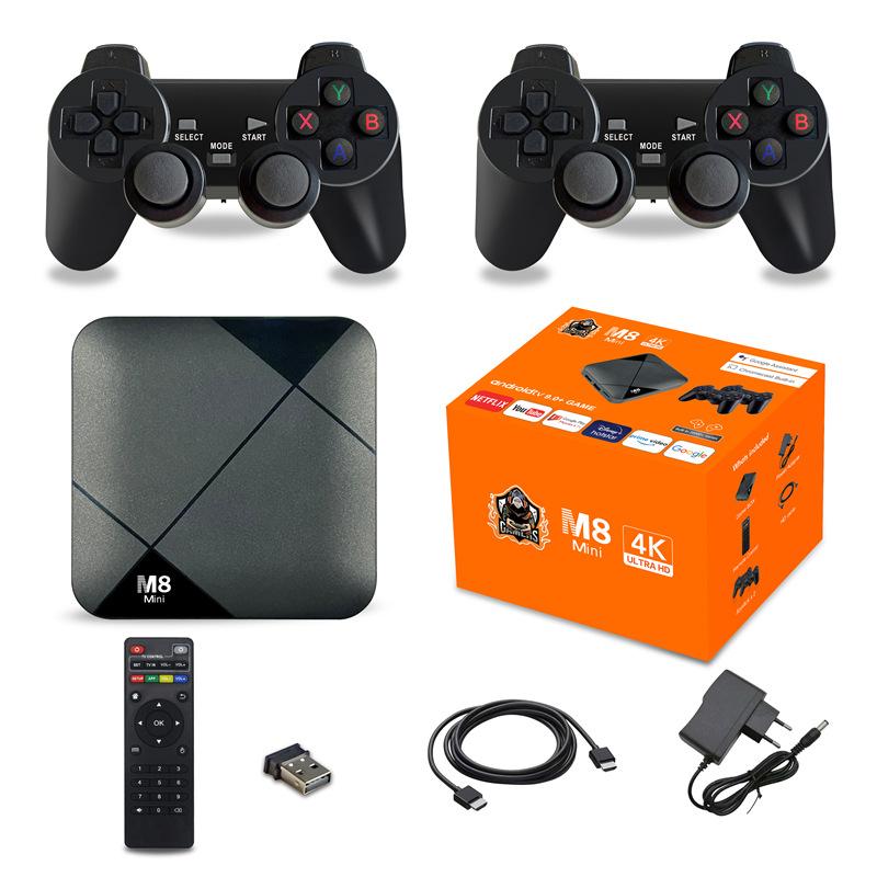 YAO JING M8 Mini TV Game Box 4K HDMI 2.4G Wireless Retro Game Console Dual  System 64GB 30000+ Home Arcade Games