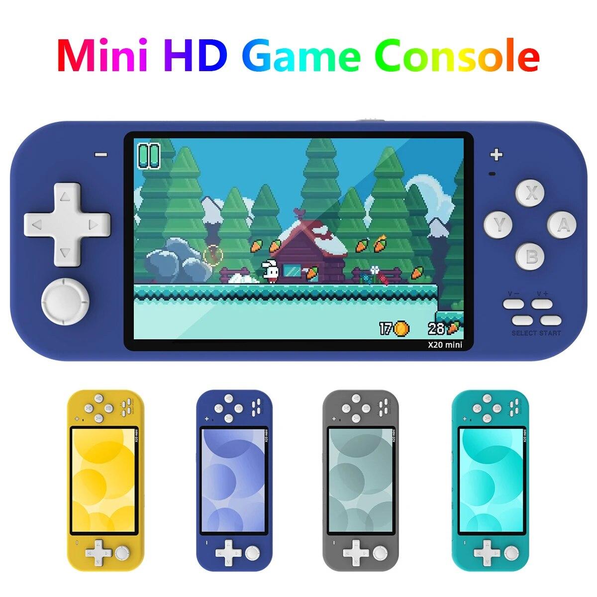 Little Tao X20 Mini Video Game Console Built-in 1000 Games HD Portable Retro Video Game Console Player 8GB for MAME/GBC/MD/FC/SFC Kids Gift