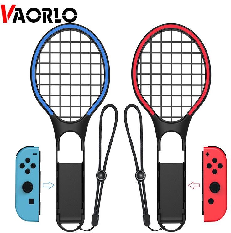 VAORLO Tennis Racket For Nintendo Switch For Mario Tennis Aces Joy-Con Handle Holder Controller Grips Tennis ACES Game Accessories