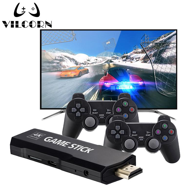 VILCORN Video Game Console TV HD Game Stick 4K 256GB 54000 Retro Portable Gaming 50 Emulators For NDS PSP PS1 N64