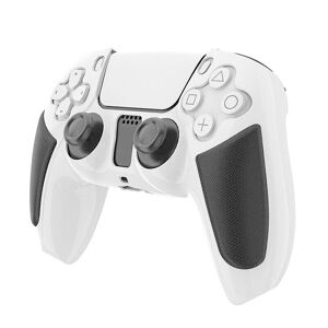 Skyfree 1Pc Silicone Rubber Soft Skin Case Cover White&Black Shell For PS5 Controller