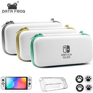 DATA FROG Portable Carrying Case Compatible Nintendo Switch OLED Console Screen Protector for Switch Oled Clear Case Accessories