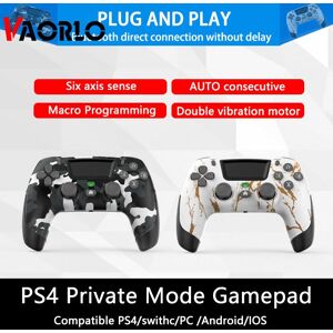 VAORLO Bluetooth Wireless Game Controller for PS4 Slim/Pro Dual Vibration Gamepad PC Joystick with Six-Axis Gyroscope for Switch/PC/Android