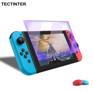 TECTINTER Premium Tempered Glass Screen Protector Film with Thumbsticks For Nintendo Switch NS
