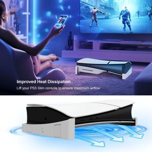 langong Gaming Game Horizontal Base Holder Host Display Stand Universal Game Console Dock for PS5 Slim