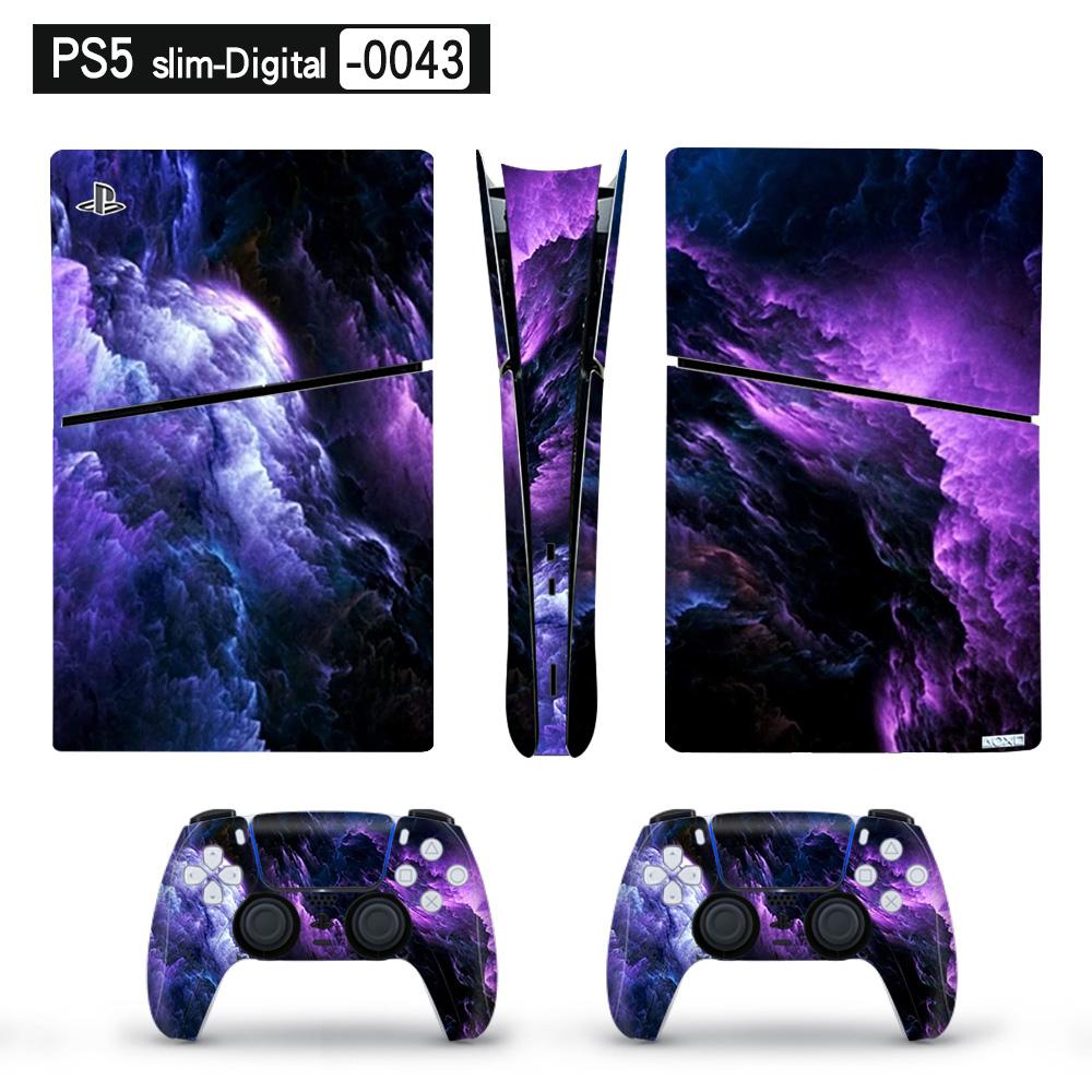 PS5 Stickers Art Vinyl Skin Sticker for PS5 Slim Digital Console and 2 Controllers Decal Cover