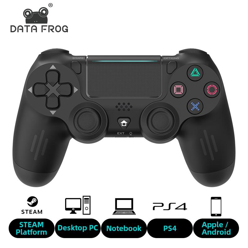 DATA FROG Wireless Bluetooth Controller for PS4 Controller Remote Gamepad Compatible with PS4/Slim/Pro Dual Vibration Game Joystick for PC