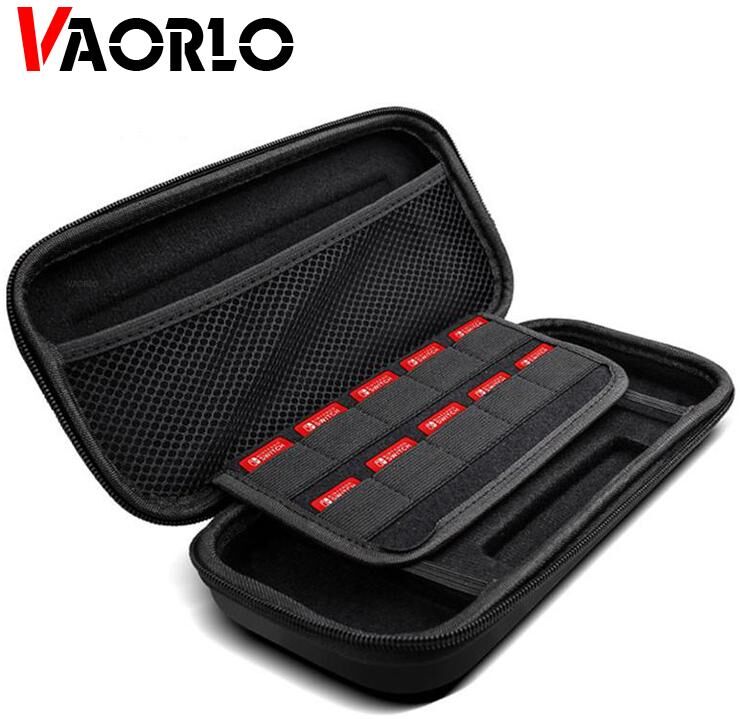 VAORLO Game Console Protective Case EVA Storage Bag Carrying Case Cover Carry box With Game Cartridge For Nintendo Switch Lite Accessories