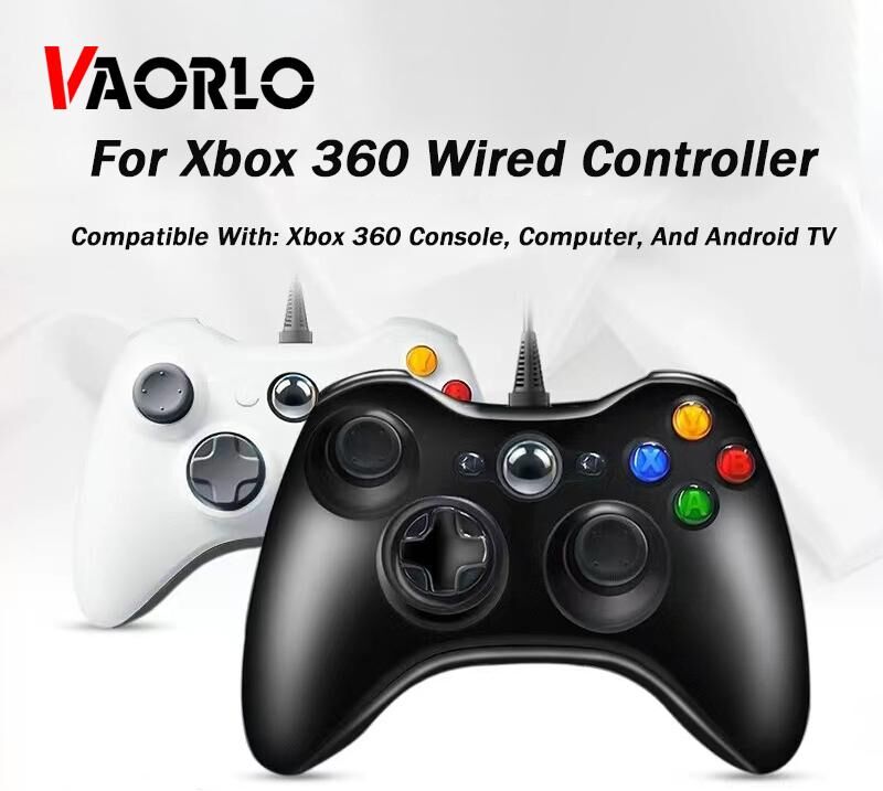 VAORLO For Xbox 360/ Slim Microsoft USB Wired Controller PC Android TV Gamepad Gamepad Console Wired For XBOX 360 Game Joystick