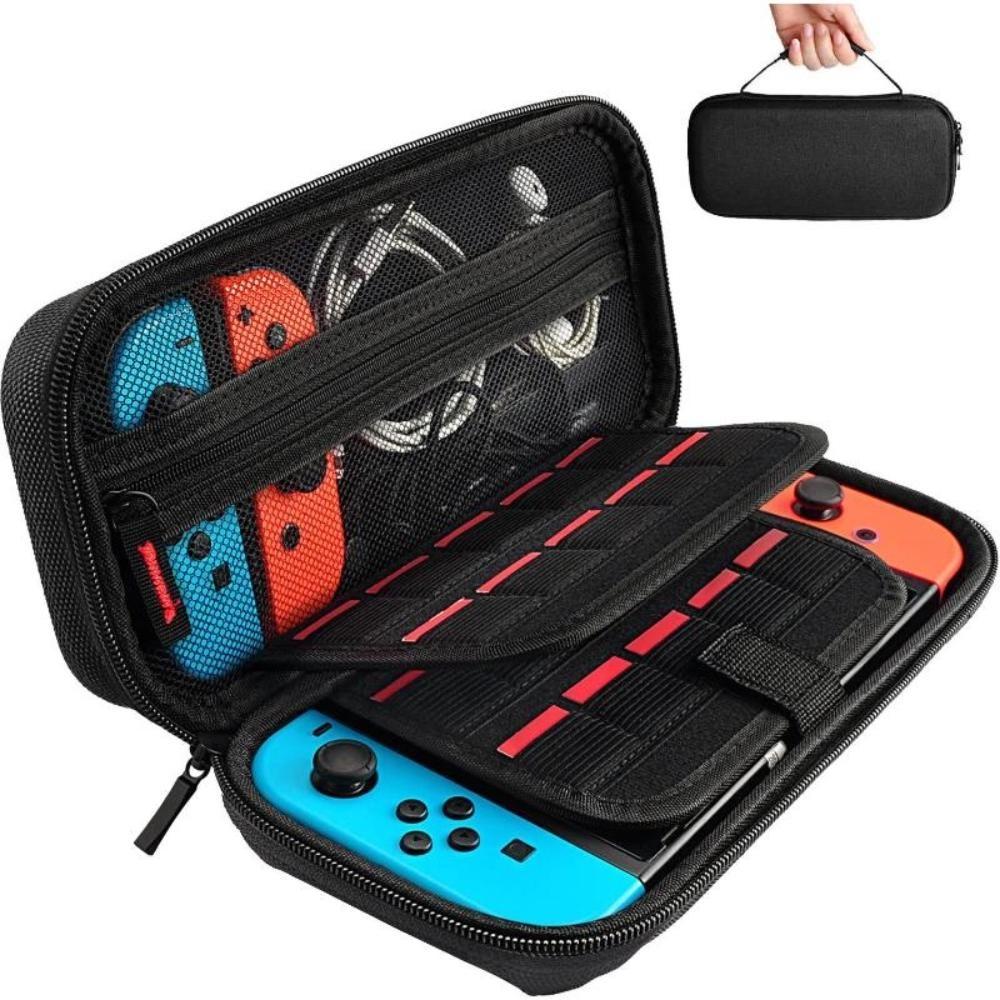 mother blessing compatible carrying case, game console organizer, cartridge protective hard shell travel carrying case bag for consoles and accessories