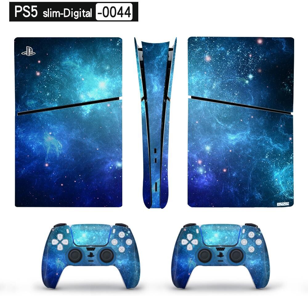 PS5 Stickers Art Vinyl Skin Sticker for PS5 Slim Digital Console and 2 Controllers Decal Cover