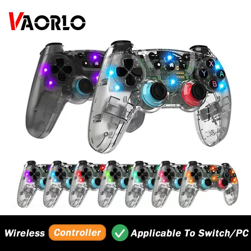 VAORLO Wireless controller for Nintendo Switch/Switch OLED Gamepad With RGB Lighting, Six-Axis Vibration, One-Button Wake Function
