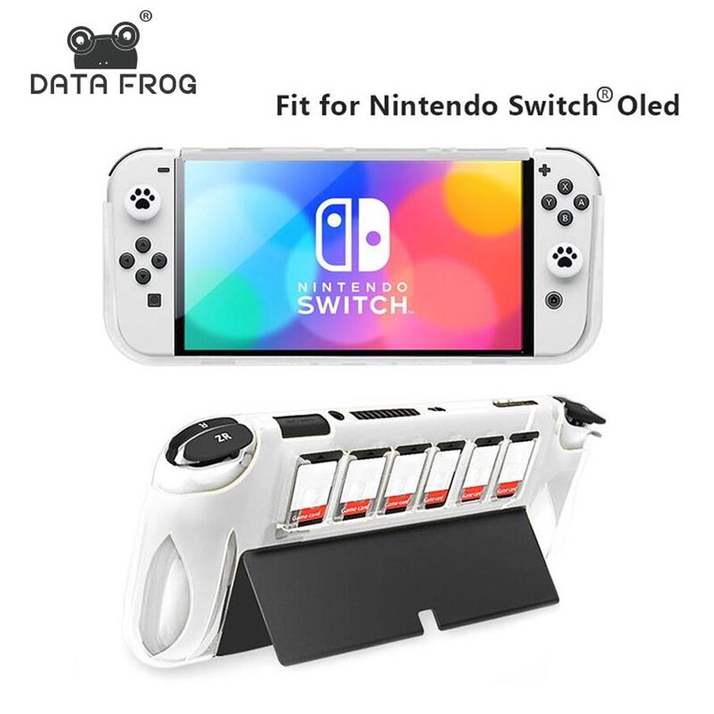 DATA FROG Protective Cover For Nintend Switch OLED Console Transparent Case For Nintend Switch OLED Shell Accessories