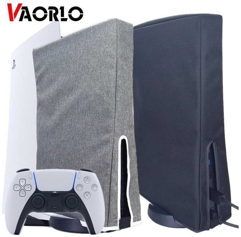 VAORLO Game Console Dust Cover for PlayStation 5 Shell Horizontal/Vertical Dust-proof Game Cover For PS5 Host Protective Console Case