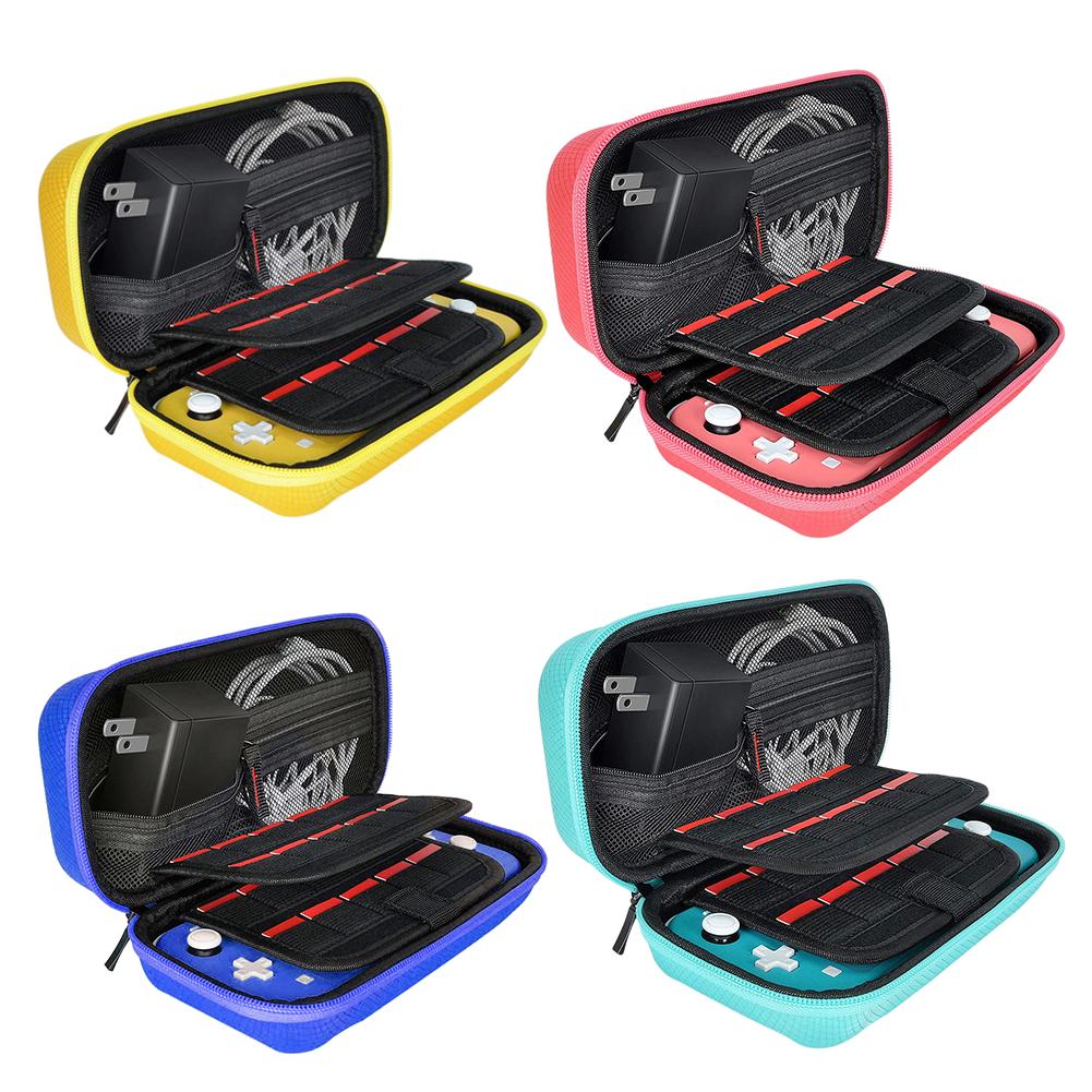 Game House Storage Bag Nylon EVA Hard Travel Protection Suitcase Thickened Scratch-resistant Double Compartment Dustproof for Switch Lite