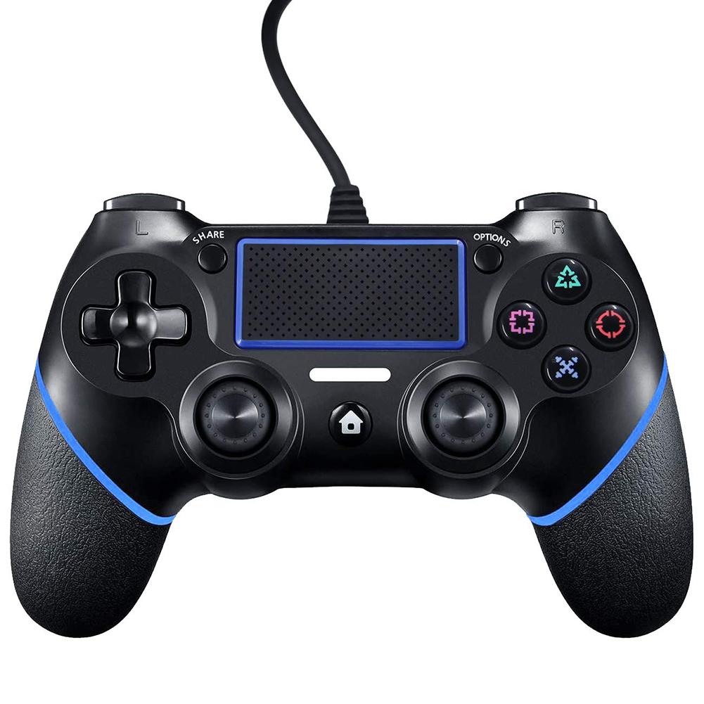 YiLBX PC Contreoller,Wired Game Controller Compatible with PS4/PC,with Motion Motors,Mini LED Indicator and Anti-Slip Design