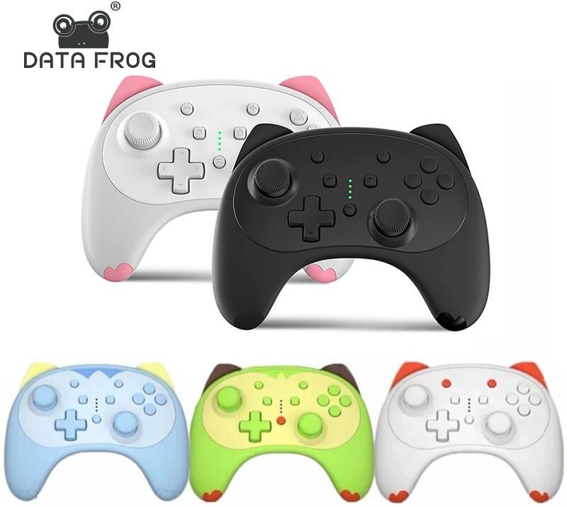 DATA FROG Wireless Gamepad Controller for Nintendo Switch Pro Cartoon Kitten Gamepad For Nintend Switch/Lite Joystick for PC