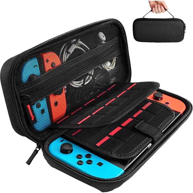 you are happy patronize Carrying Case Compatible with Switch/Switch OLED,  Cartridges Protective Hard Shell Travel Carrying Case Pouch for Console & Accessories