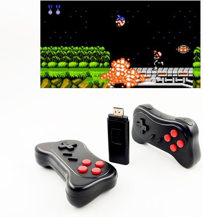 JMjm 660 Games 8 Bit Game Stick TV Video Game Console HD Mini Game Box 2.4G Wireless Controller for NES