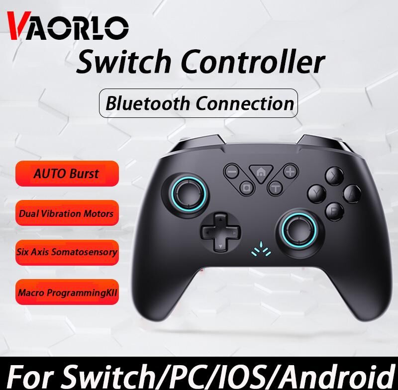 VAORLO For Nintendo Switch Controller Wireless Bluetooth Gamepad Video Game USB Joystick Control For Nintendo Switch Lite PC Win10