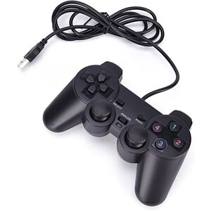 CH-3C Electronics Black USB Dual Shock PC Computer Wired Gamepad Game Controller Joystick ESN