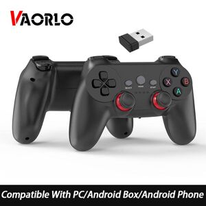 VAORLO 2 PCS 2.4Ghz Wireless Gamepad No Lag Game Controller USB Game Joystick for PC Android TV Box Game Box