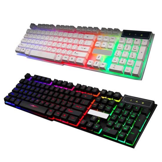 Neworld Life Keyboard Colorful Backlight Plug and Play ABS 104 Keys Rainbow Keyboards for Computer