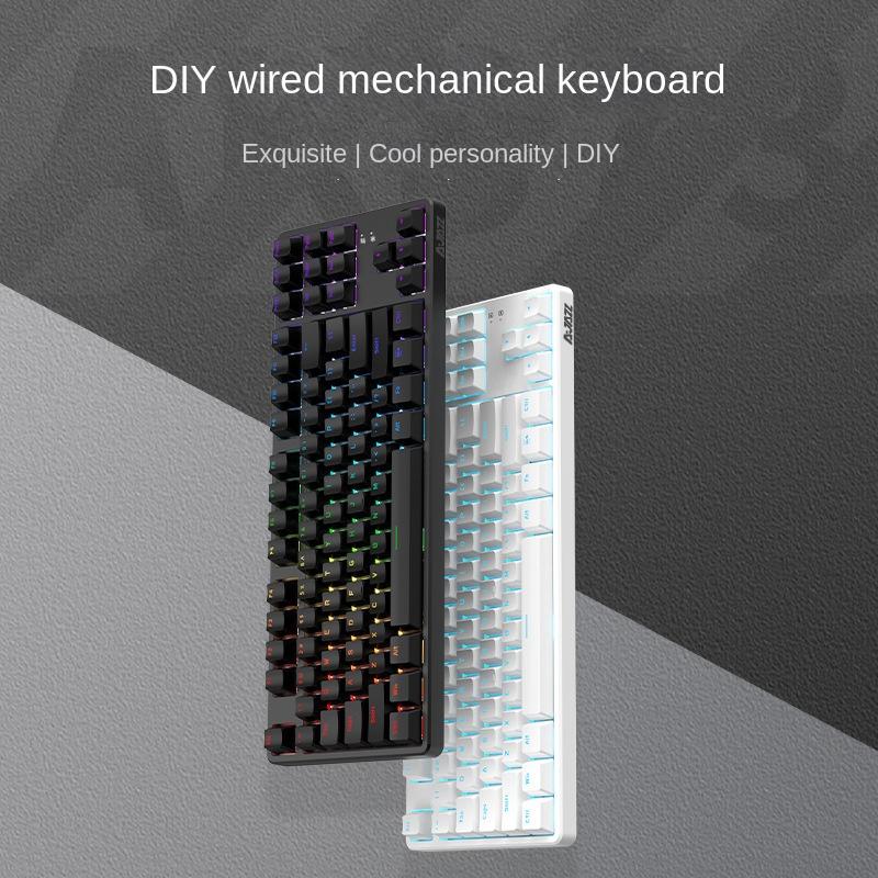 Little Tao Mechanical Keyboard Hot Swappable 87 Key AS Axis Wired Gaming Office Desktop Computer