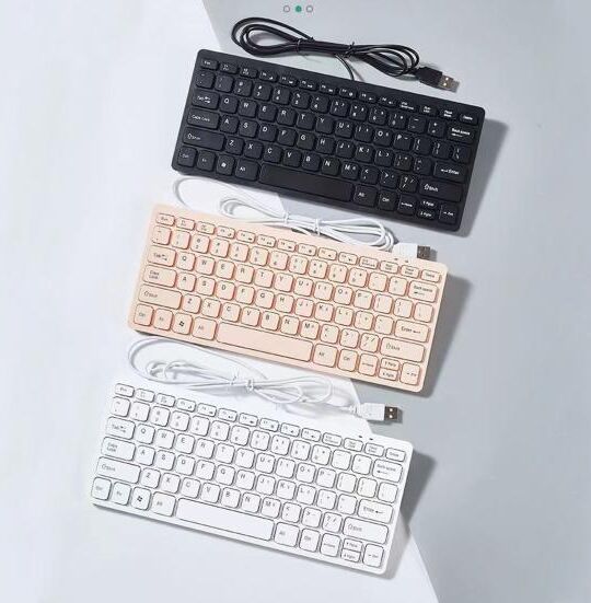 yixiubaoo Mini Wired Keyboard with 78 Keys Frosting Process Lightweight & Ergonomics Keyboard Plug-And-Play Keyboard for Laptop Desktop Computer Accessories