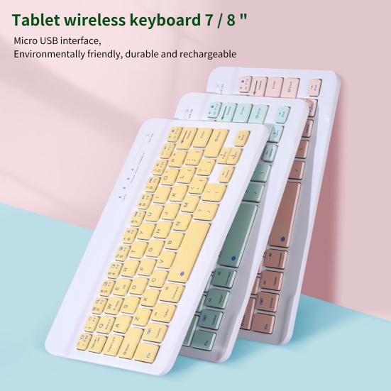 rongfengda Desk Keyboard High Efficient Quick Response Non-delayed Portable Bluetooth-compatible Keypad for Win7/8/10/for Mac