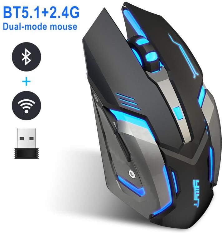 PLAYZH Wireless 2.4g+5.1 Ergonomic  Mice 2400dpi Usb Receiver Optical Bluetooth-compatible Computer Gaming