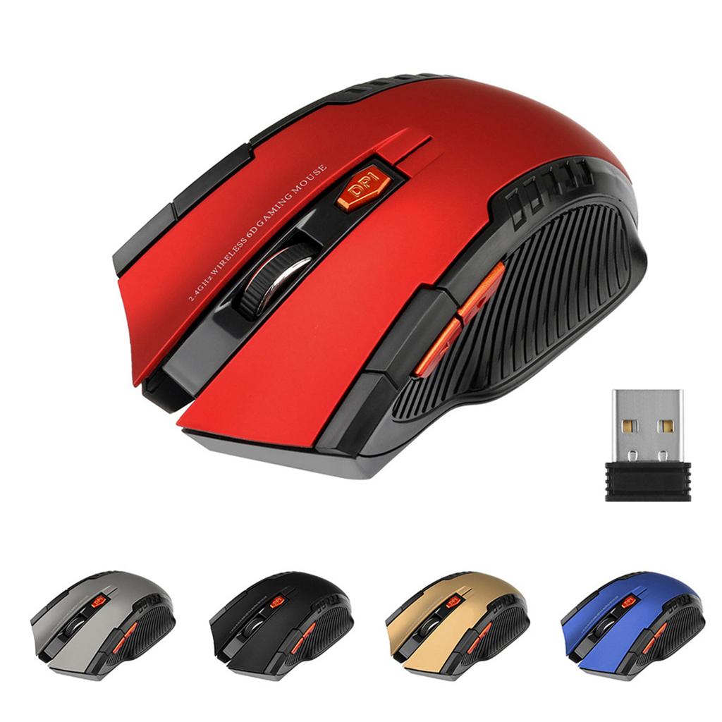 Junmaocun 2.4GHz Wireless Mouse Optical Mice with USB Receiver Gamer 1600DPI 6 Buttons Mouse For Computer PC Laptop Accessories